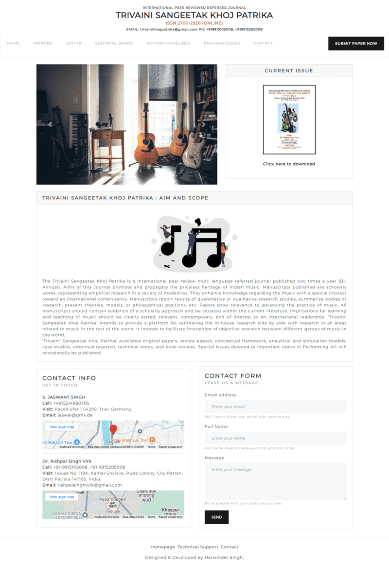 Trivaini Sangeetak Khoj Patrika